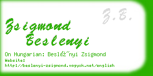 zsigmond beslenyi business card